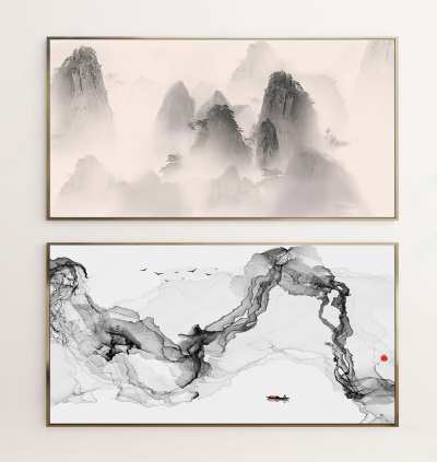 新中式装饰画3D模型下载